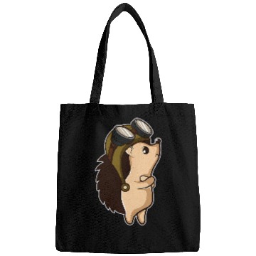 Discover Hedgehog Pilot Hardworking Person Bags