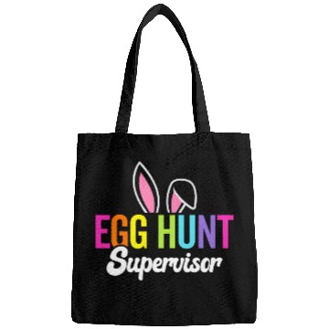 Discover Egg hunt supervisor matching easter rabbit ears egg hunter Bags