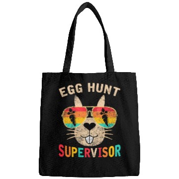 Discover Egg Hunt Supervisor Retro Egg Hunting Party Mom Dad Easter Bags