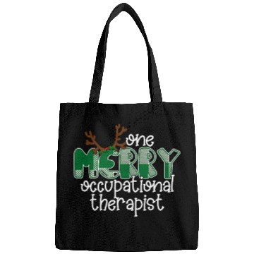 Discover Occupational Therapy Christmas Green Plaid for OT Bags