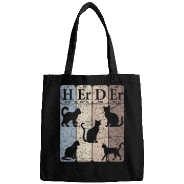 Discover Cat Herder Periodic Table Elements Cat Lover Cat Scientist 2 Bags