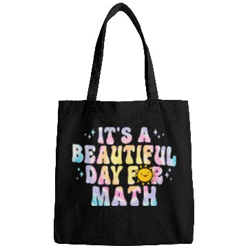 Discover its beautiful day math teacher student cute tie dye Bags