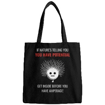 Discover Electricity Amperage Pun Science Buffs Physics Teacher Bags
