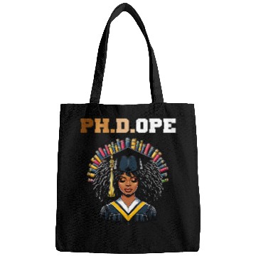 Discover PHDOPE PhD Doctorate Student Graduation Black Queen 2024 2 Bags