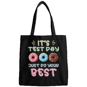 Discover Donut Test Day Teacher Student Funny Testing Day Exam School 1 Bags