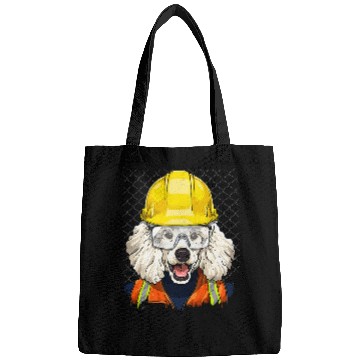 Discover Construction Worker Poodle Laborer Animal Pet Dog Lover Bags