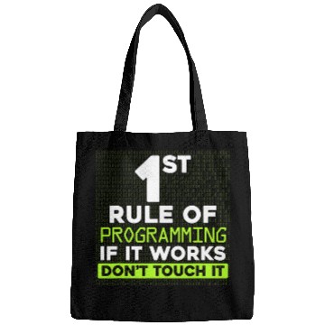 Discover Rule Of Computer Programmer Programming Expert Graphic Bags