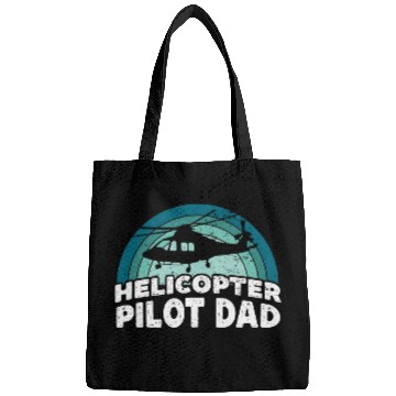 Discover Helicopter Pilot Dad Aviation Flight Aviator Bags
