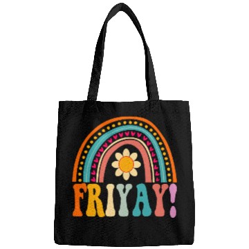 Discover Happy FriYay Friday Lovers Teacher Rainbow FriYay Weekend Bags