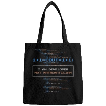 Discover I Am Developer Not Mathematican Computer Student Programmer Bags