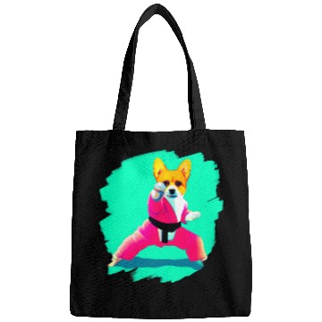 Discover Corgi Doing Karate Kick Black Belt Martial Arts Dog 2 Bags
