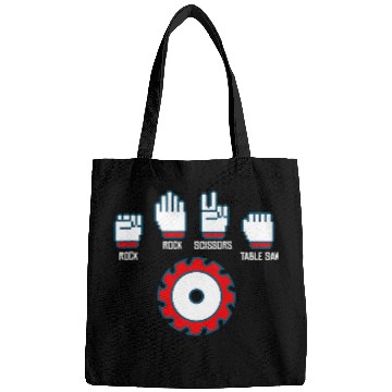 Discover Rock Paper Scissors Table Saw Chainsaw Woodworker Bags