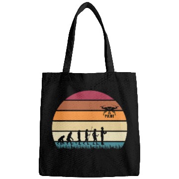 Discover Drone Pilot Evolution Funny Quadcopter Drone Evolution Bags