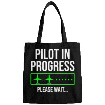 Discover Pilot In Progress Funny Aviator Flight School Student Bags