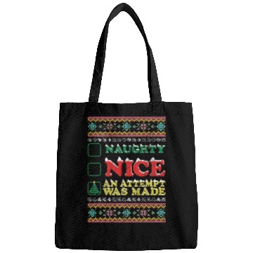 Discover Naughty Nice Christmas Gift For College Student Bags