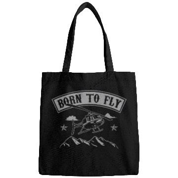 Discover Born To Fly Helicopter Pilot Mountains Chopper Flight Bags