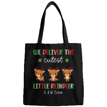 Discover Labor Delivery nurses Cutest Reindeer LD Crew Christmas Bags