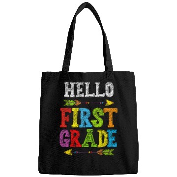 Discover Hello First 1st Grade Teacher Back To School Student Boy Kid Bags