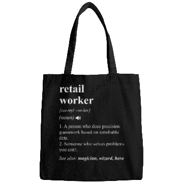 Discover Retail Worker Funny Dictionary Definition Bags