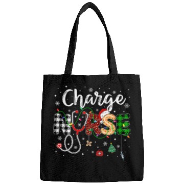 Discover Charge nurses xmass Santa Hat Nursing Christmas Pattern 1 Bags