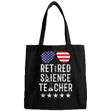 Discover Retired Science Teacher US Flags School Retirement Bags
