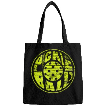 Discover Grunge Pickleball Shape Typography Bags