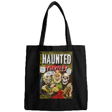 Discover Halloween Horror Devil Grim Reaper vintages Comic Book Retro Bags