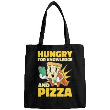 Discover Book Lover Student Reading Learning Studying Pizza Bags