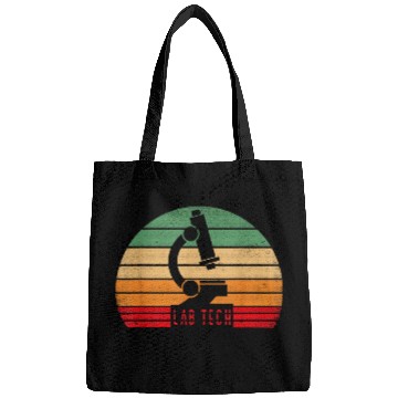 Discover Lab Tech Retro Sunset Scientist Microscope Microscopy Bags