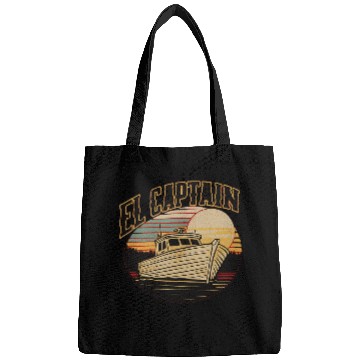 Discover El Capitan Captain Anchor Boat Funny Boating Bags