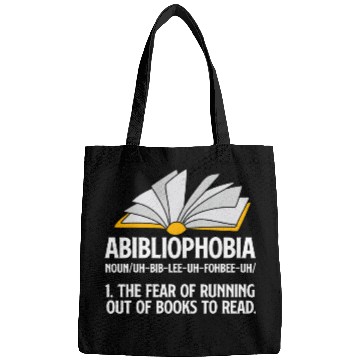 Discover Abibliophobia Reading Book Reader Definition Bags
