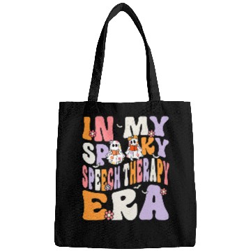 Discover In My Spooky Speech Therapy Era ghosts Groovy Halloween Bags