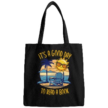 Discover Beach Book Summer Reading Sun Tropical Ocean Bookworm Sunset Bags
