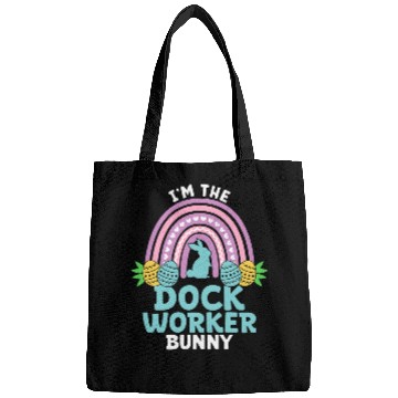 Discover Happy Easter Day Im the Dock Worker Bunny Bags