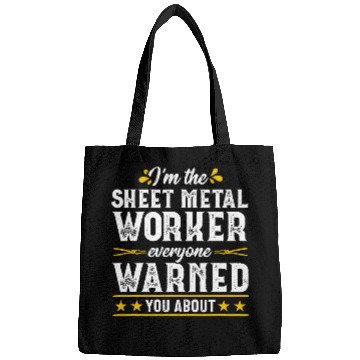 Discover Funny Warned Sheet Metal Worker Gift Men Bags
