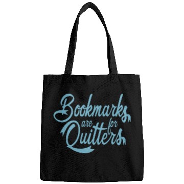 Discover Bookmarks Are For Quitters Reading Gifts Book Lovers Library Bags