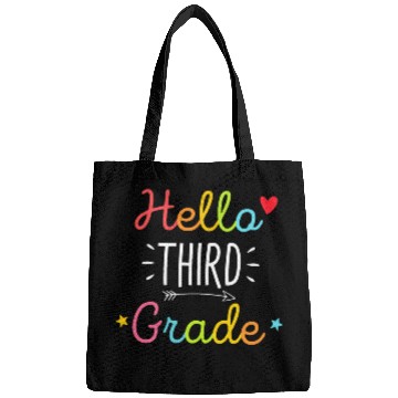 Discover Hello 3rd Grade Back to School Funny Teacher Student Bags