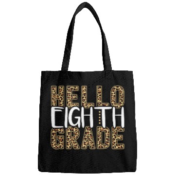 Discover Hello Eighth Grade Teacher Student 8th grade Leopard Print Bags