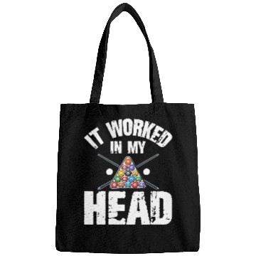 Discover It Worked In my Head Cool Billiards Squad Funny Pool Player Bags