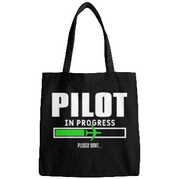 Discover Pilot In Progress Future Aviator Aviation School Student Bags