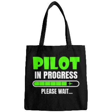 Discover Pilot In Progress Please Wait Funny School Flight Student Bags