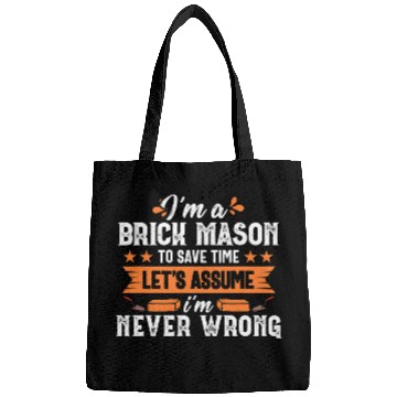 Discover Save Time Brick Mason Bricklayer Construction Worker Gift Bags