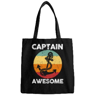 Discover Captain Awesome Anchor Sailor color Holidays Design Bags