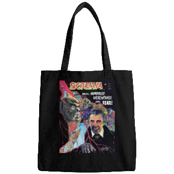 Discover Halloween Horror vintages Werewolfs Vampire Comic Book Retro Bags