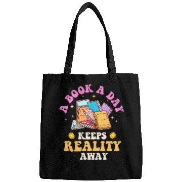 Discover A Book A Day Keeps Reality Away Reading Bookworm Reader Bags