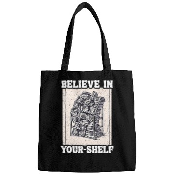 Discover Believe In YourShelf Bookworm Book Shelf Reader Bags