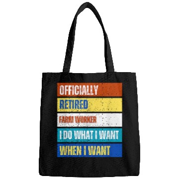 Discover Retired Farm Worker Retirement Funny Retired Farm Worker Bags