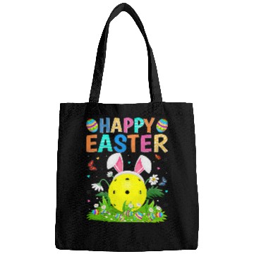 Discover Happy Easter Bunny Egg Funny Pickleball Easter Sunday Bags
