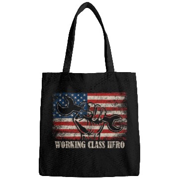 Discover US Flag Worker Labor Day American Working Class Hero Bags