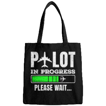Discover Funny Pilot In Progress Funny Future Pilot Aviation Airplane Bags
